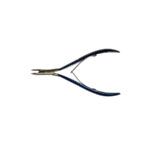 Alicates de cutículas Albi Pro 7233/10 en color azul, con dos muelles y corte de precisión para manicura