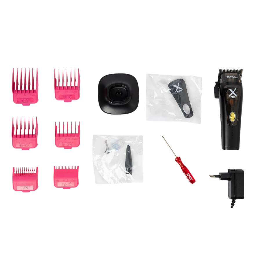 MRD Pro Clipper Vector Pro X3.0 con peines magnéticos y accesorios