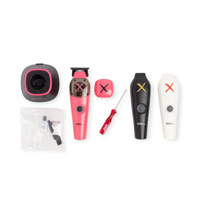 MRD Pro Trimmer Ultimate X rosa con carcasas y accesorios