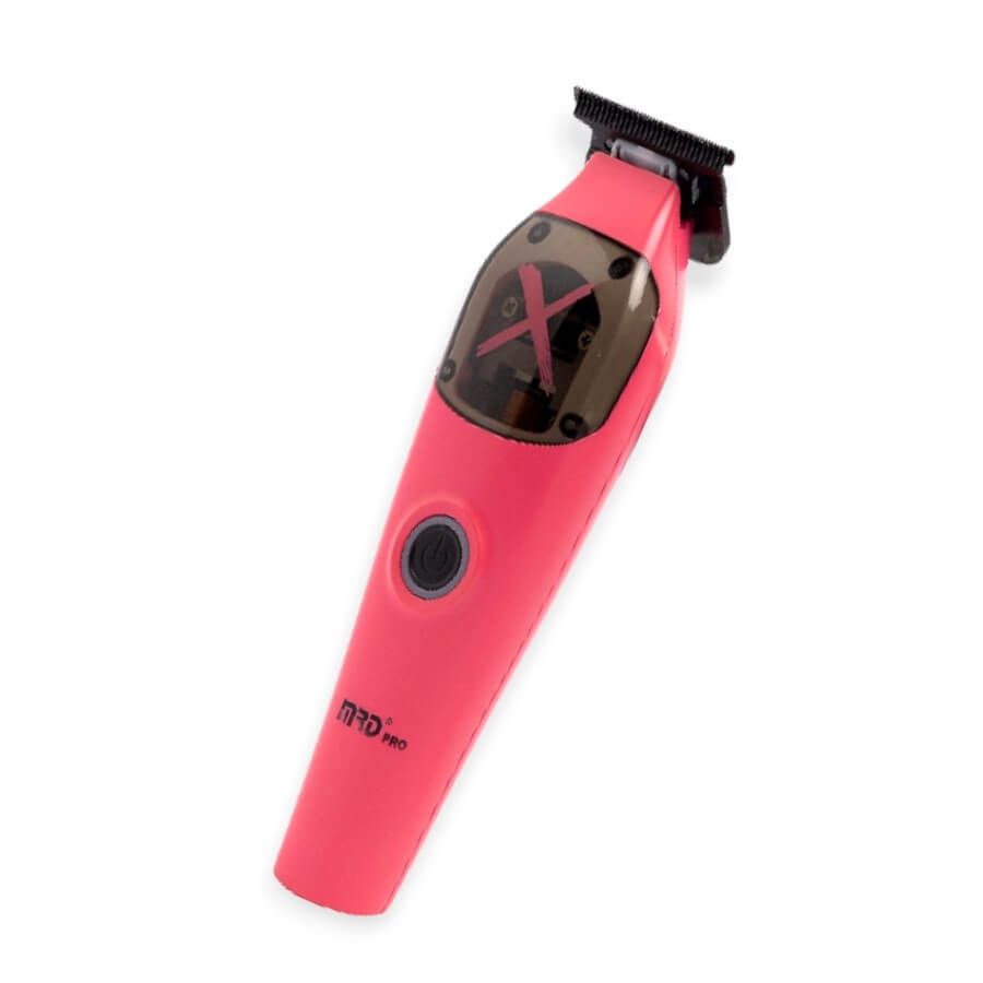 MRD Pro Trimmer Ultimate X rosa con detalle lateral de la cuchilla