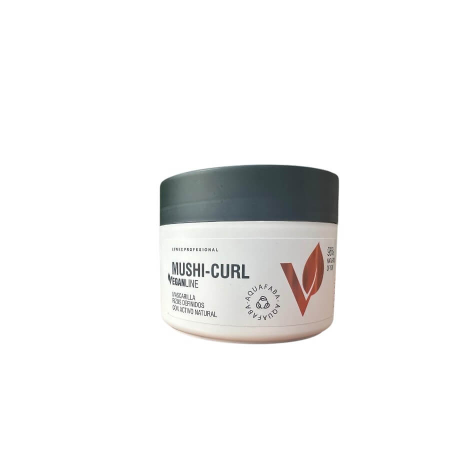 Lewex Mushi-Curl Mascarilla 300 ml con Aquafaba para cabello rizado