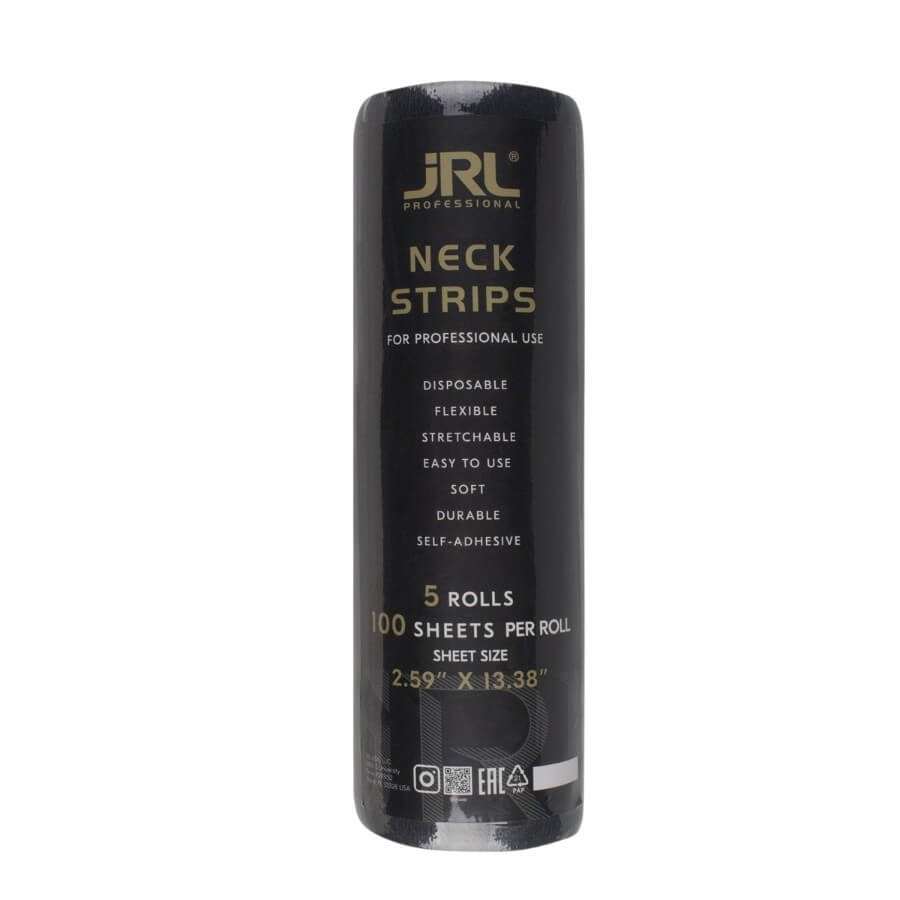 JRL Neck Strips papel de cuello negro profesional pack de 5 rollos