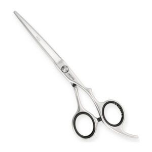 Jaguar Tijera de Corte Yara White Line 6” con filo pulido convexo y mango Offset ergonómico
